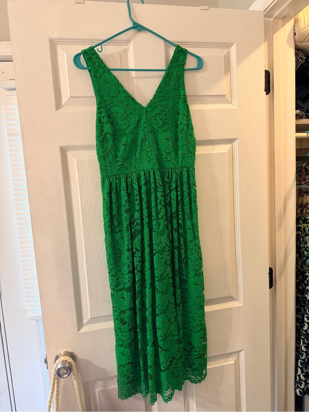 Simply Vera Vera Wang Emerald Green Lace Midi Dress XS